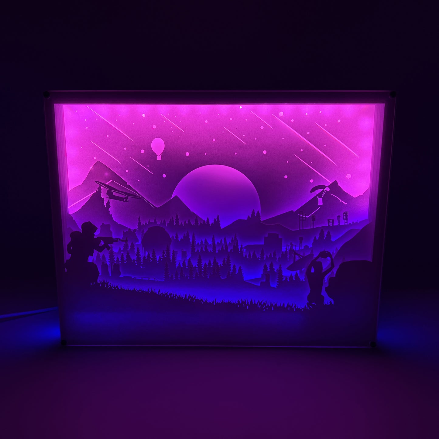 Rust LED Paper Cut Lightbox